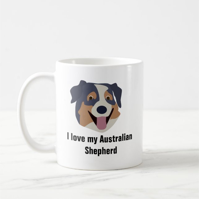 Mugg för australian shepherdhundkaffe (Vänster)