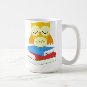 Mugg för back to schoolbokmaluggla