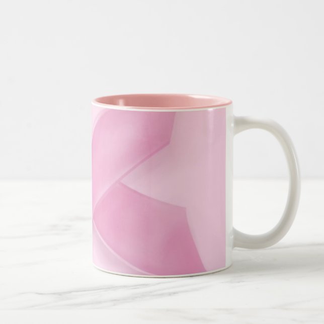 Mugg för band för bröstcancermedvetenhet rosa (Höger)
