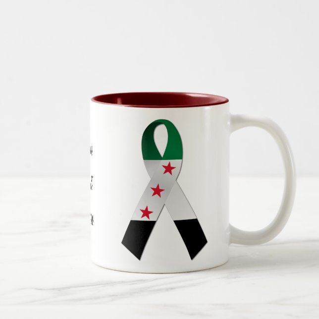 Mugg för band för medvetenhet för Syrien (Höger)