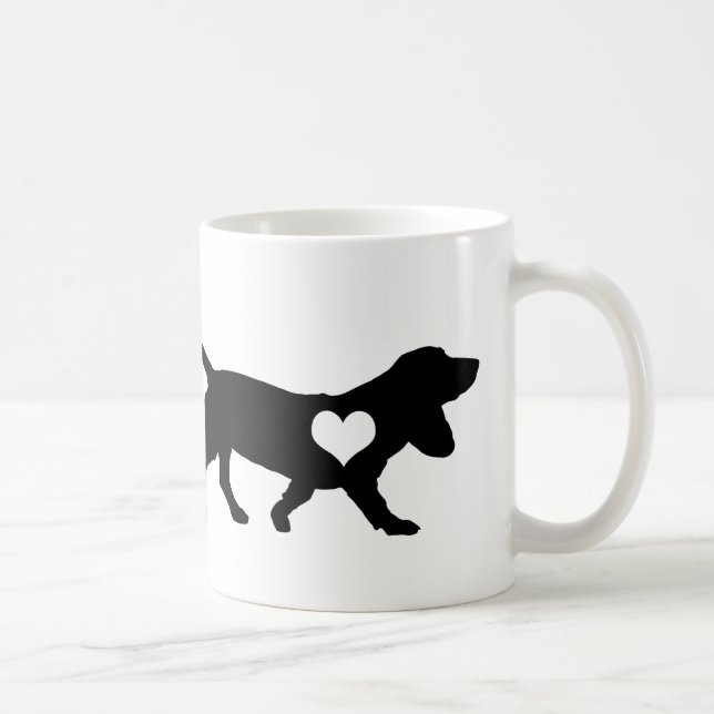 Mugg för Bassethundhjärta (Höger)