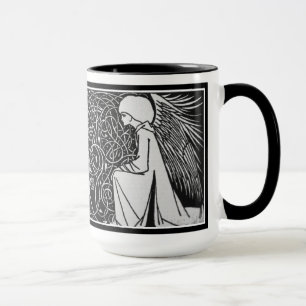 Mugg för Beardsley änglarart nouveau