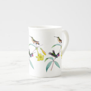 Mugg för benporslin för Hummingbirdsvildblomma