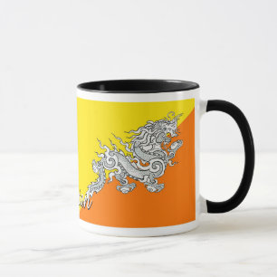 Mugg för Bhutan flaggakaffe