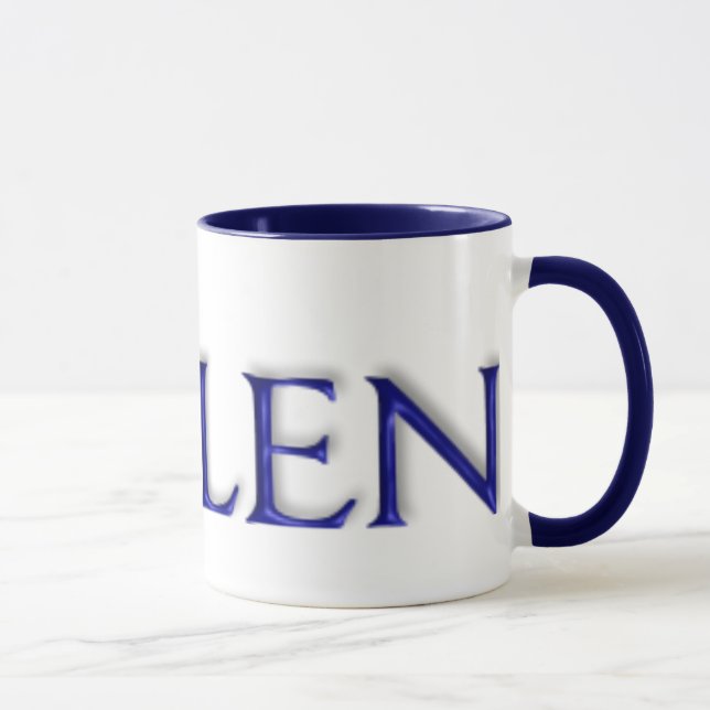 Mugg för blått för KRW Helen Glass (Höger)