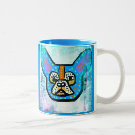 Mugg för blåttFrenchie kaffe