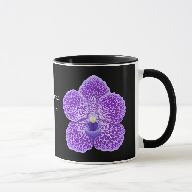 Mugg för blomma för blåttVanda Orchid (Höger)