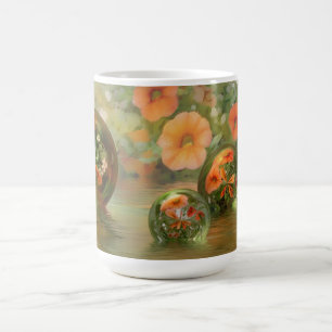 mugg för blommigt 3D & marmor