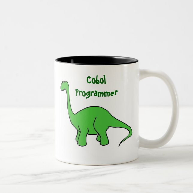 Mugg för BP Cobol programmerareDinosaur (Höger)