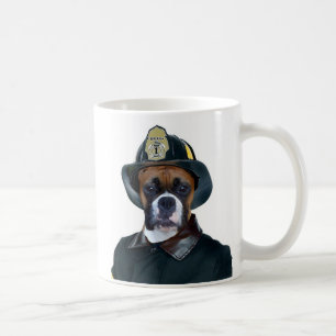 Mugg för brandmanboxarehund