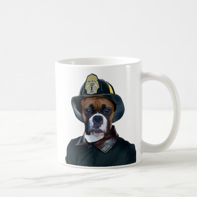 Mugg för brandmanboxarehund (Höger)