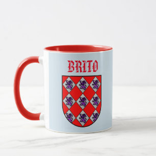 Mugg för Brito familjvapensköld
