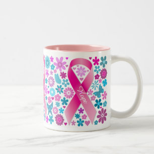Mugg för bröstcancermedvetenhetkaffe