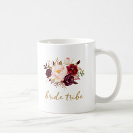 Mugg för brudstamkaffe - blommigt, ro