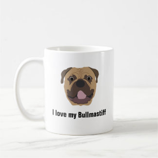 Mugg för Bullmastiff hundkaffe - jag älskar min
