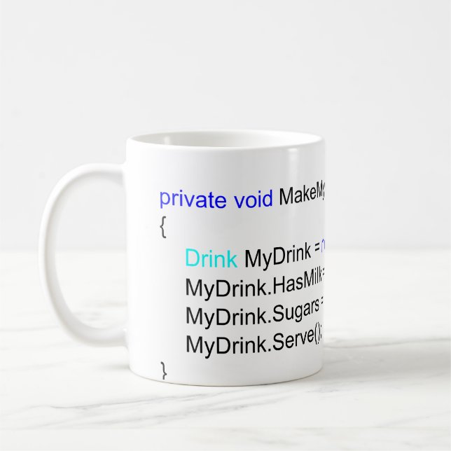 Mugg för C# vass programmerarekaffe (Vänster)
