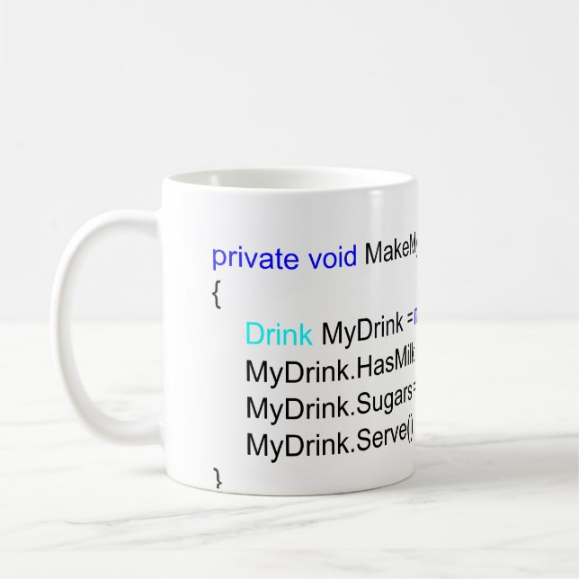 Mugg för C# vass programmerareTea (Vänster)