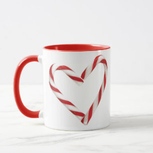 Mugg för Candycane hjärtahelgdag