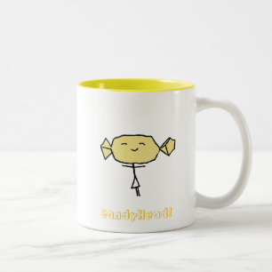 Mugg för CandyHead salighetgult