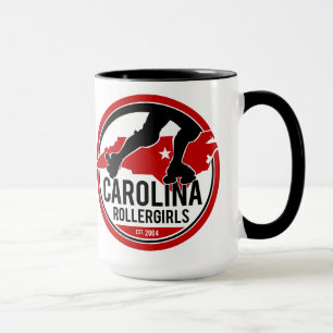 Mugg för Carolina Rollergirls logotypkaffe