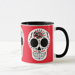 Mugg för CasaQ Aztec örnCalavera kaffe