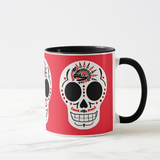 Mugg för CasaQ Aztec örnCalavera kaffe (Höger)