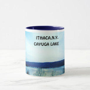 Mugg för CAYUGASJÖ, ITHACA, N.Y.