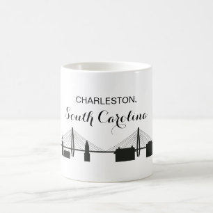Mugg för Charleston South Carolina horisontkaffe