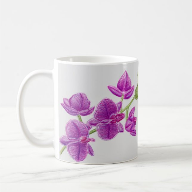 Mugg för Christina lilablomma (Vänster)