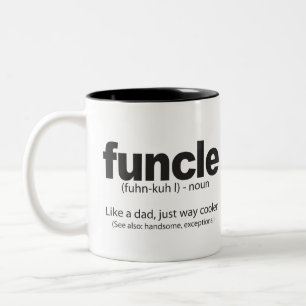 Mugg för citationstecken för Funcle definition