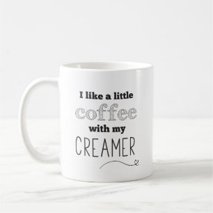 Mugg för citationstecken för kaffeCreamer rolig