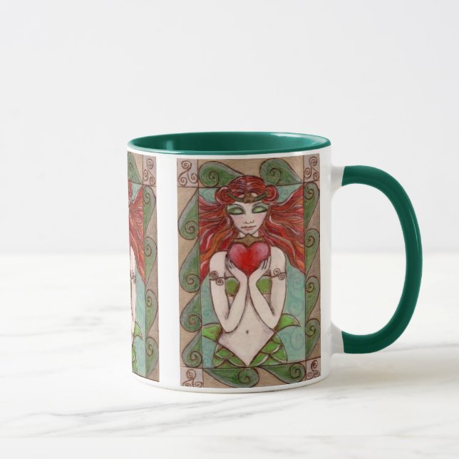mugg för claddaghsjöjungfrukaffe (Höger)
