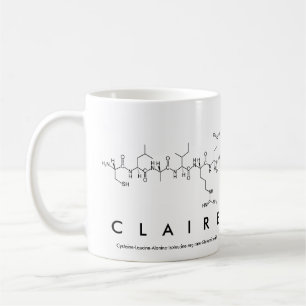 Mugg för Claire peptidenamn