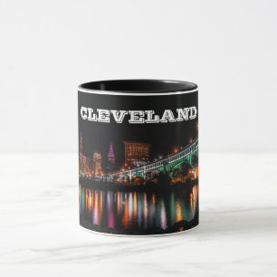 Mugg för Cleveland nattpanorama