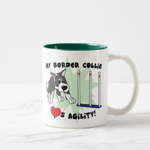 Mugg för Collie för tecknadAgilitygräns