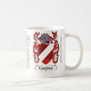 Mugg för Cortez familjvapensköld