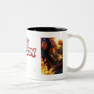 Mugg för damhandlingkaffe