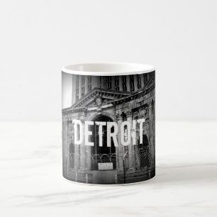 Mugg för Detroit Michigan centralstationkaffe
