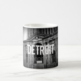 Mugg för Detroit Michigan centralstationkaffe