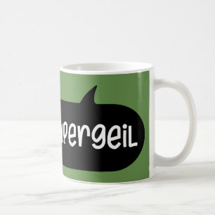Mugg för dialekt för Ich binSupergeil tysk Slang