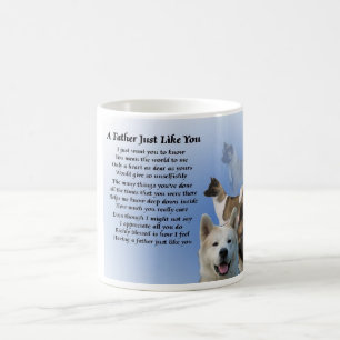 Mugg för dikt för Akita hundfar
