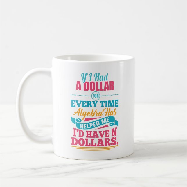 Mugg för dollar för vits N för likställande för (Vänster)