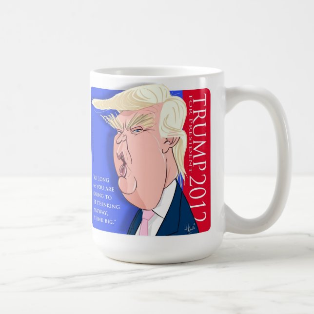 Mugg för Donald Trump tecknadkaffe (Höger)