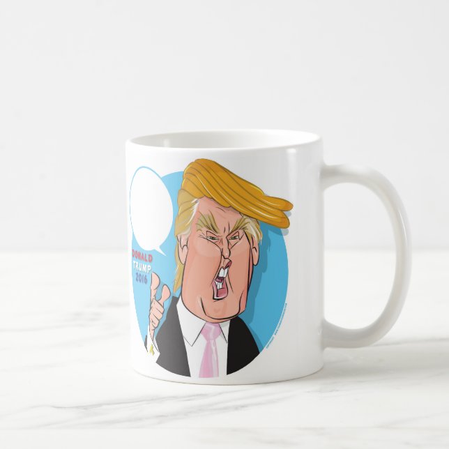 Mugg för Donald Trump tecknadkaffe - du skrivan (Höger)