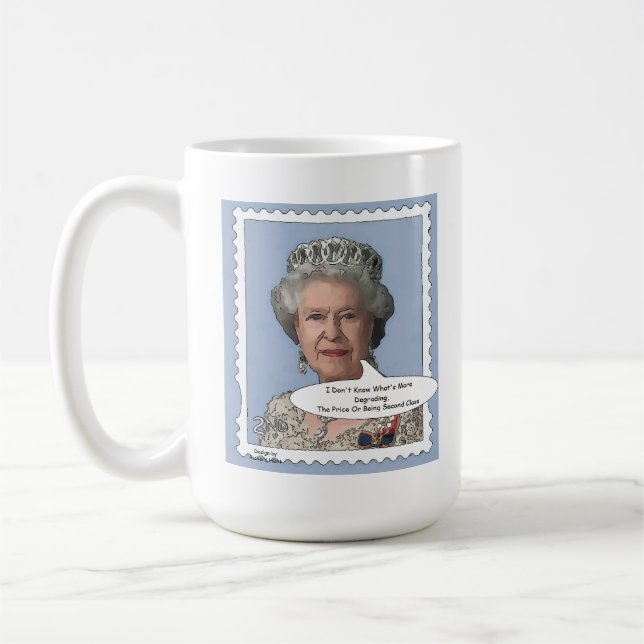 Mugg för drottningElizabeth II komedi (Vänster)