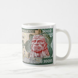 Mugg för Ecuador 1000 SucresRuminahui sedel