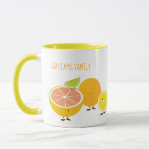 Mugg för efternamncitrusfrukttecken
