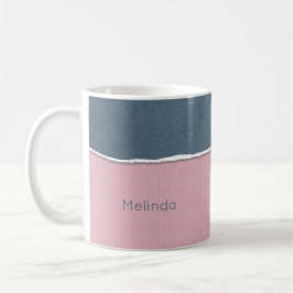 Mugg för eget namn för Blue & Rosa Struktur