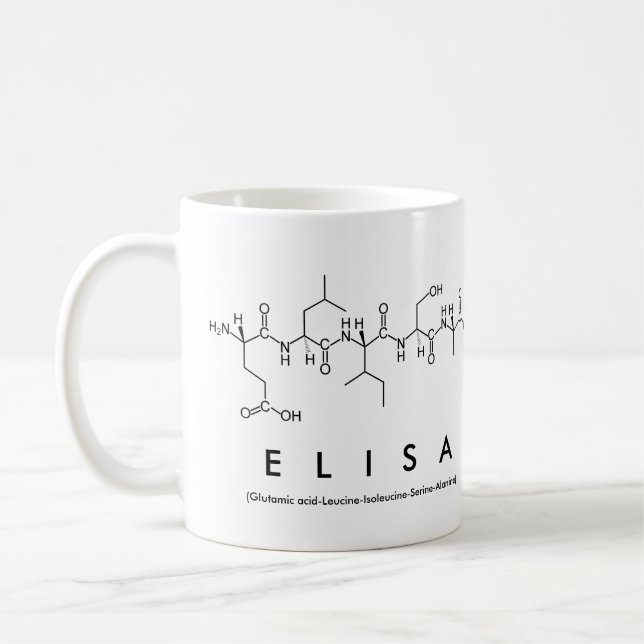 Mugg för Elisa peptidenamn (Vänster)