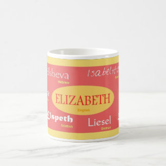 Mugg för Elizabeth internationellnamn